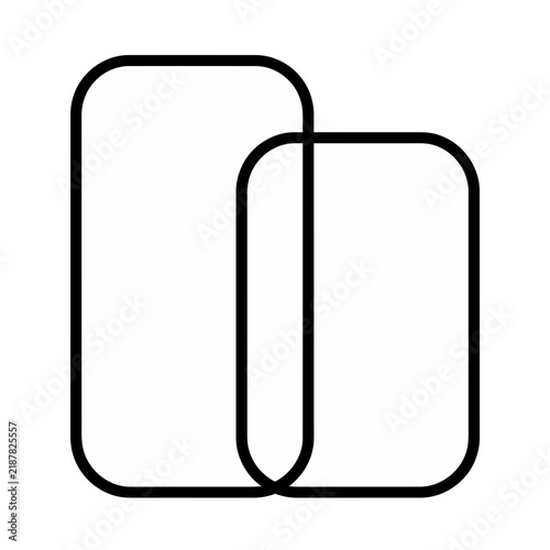Two overlapping rounded rectangles