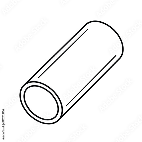 Simple illustration of a hollow cylinder