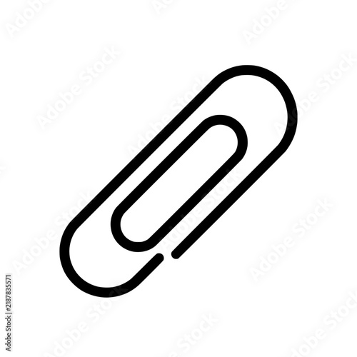 Minimal Paperclip Outline Icon for Document Management