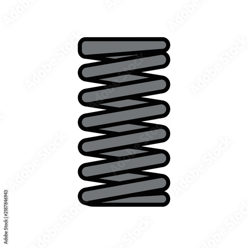 Isolated Metal Coil Spring Icon