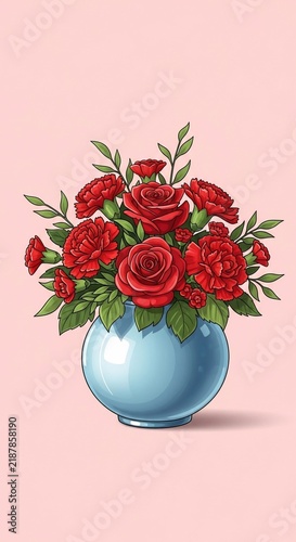 Crimson Bloom, Azure Embrace