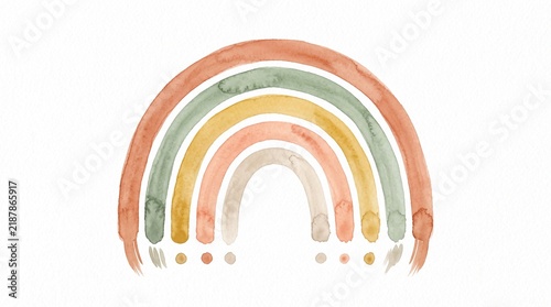 066 66 Simple watercolor illustration of a minimal boh Watercolor illu