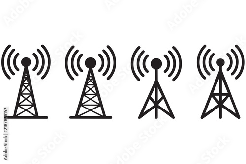 Foto Wireless Communication Antenna Towers For Cellular Network And 5G Technology
