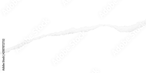 White torn paper edge with an uneven rising contour