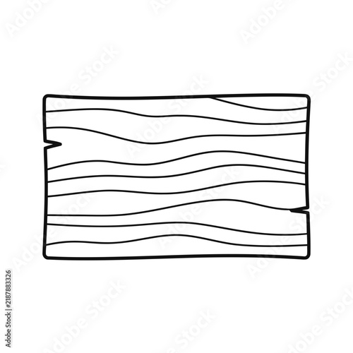 Simple wooden sign illustration