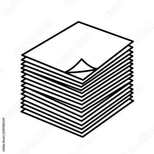 Stack of paper sheets