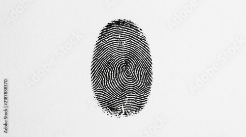 Obraz w ramie Unique Fingerprint Pattern Impression On Textured Paper Surface