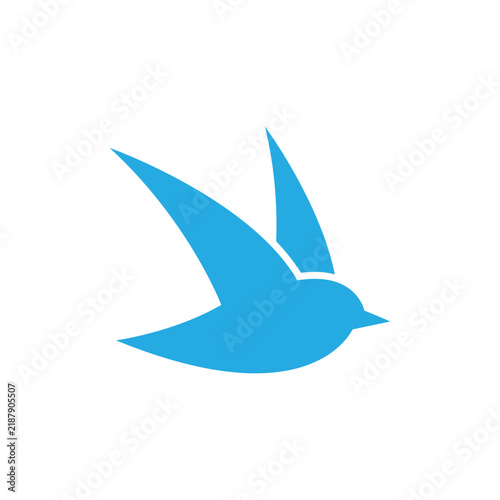 beautiful bird design flying flapping its wings