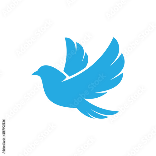 beautiful bird design flying flapping its wings