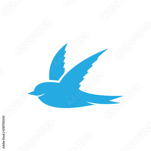 beautiful bird design flying flapping its wings