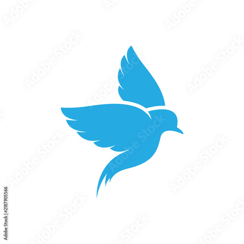 beautiful bird design flying flapping its wings