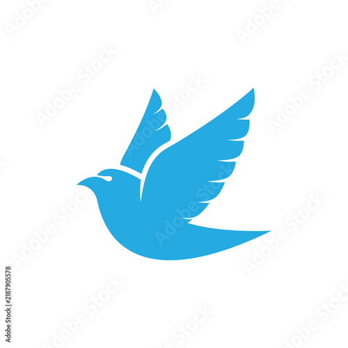 beautiful bird design flying flapping its wings