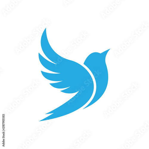 beautiful bird design flying flapping its wings