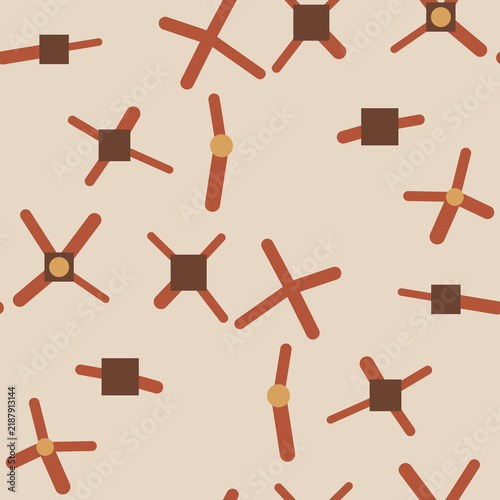Seamless Terracotta Kiln Mosaic Pattern - Geometric Repeating Tileable Background