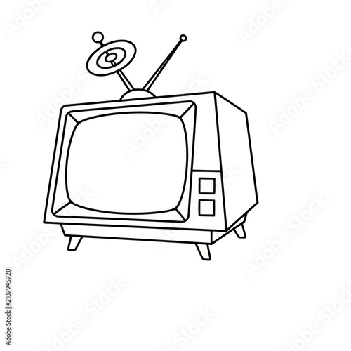 Retro Television with Antenna