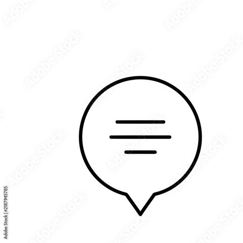 Speech bubble with text lines icon