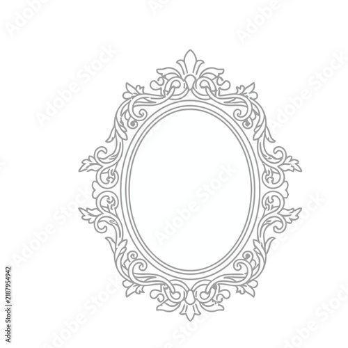 Ornate Oval Frame with Floral Scrollwork