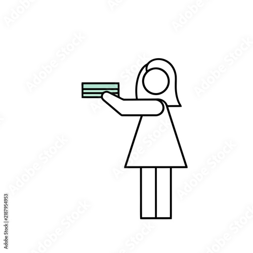 Person holding stack of green objects