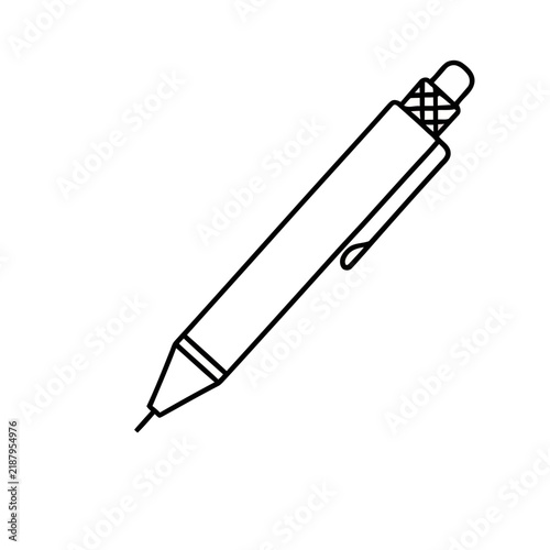 Line art of a mechanical pencil