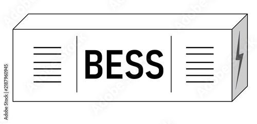 BESS BAttery icon, vector logo