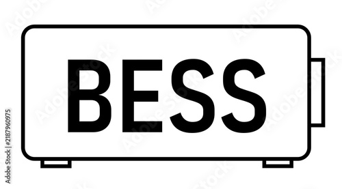 BESS BAttery icon, vector logo