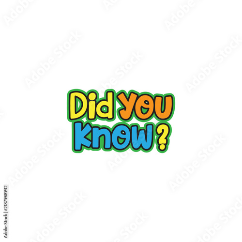 Did You Know Typography Colorful