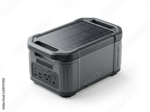 Portable Solar Power Station with Integrated Battery for Renewable Energy