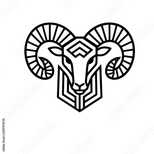 Ram head geometric logo