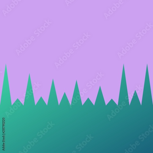 Foto Abstract sharp mountain peaks vector design with green gradient against pastel v