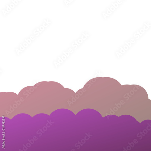 Layered cloud formations in soft pink and purple tones for whimsical digital design projects