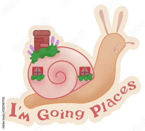 Картината върху платно Snail - I'm Going Places