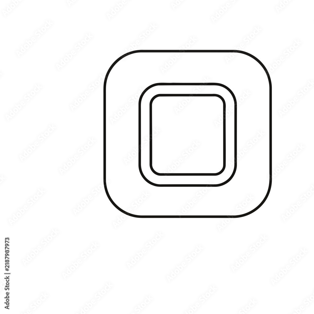 Obraz premium Concentric Rounded Squares Outline
