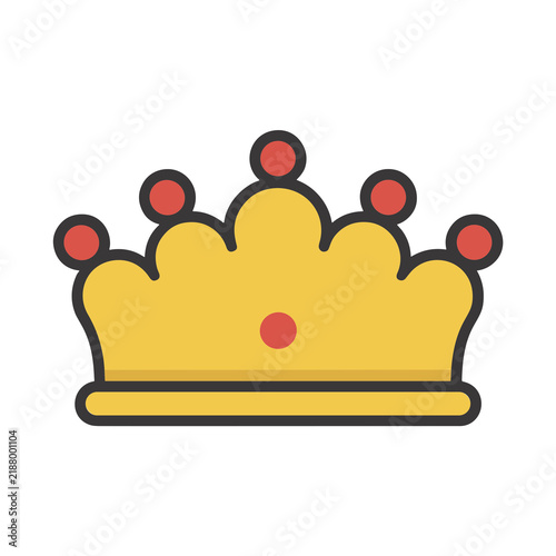 Принти на полотні Yellow crown with red dots