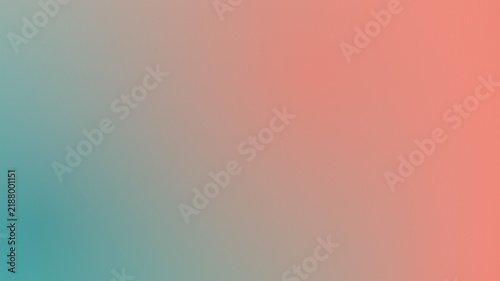 Abstract soft teal and coral pink blur gradient background for modern digital design