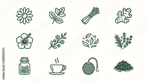 set of gardening icons