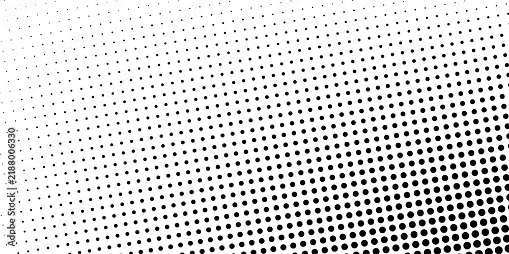 Obraz premium Black-white gradient halftone dots background. Pop art in vector illustration for your creative design