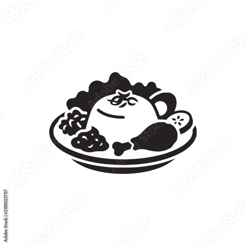 Simple Chicken Meal Icon