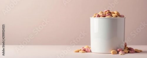 Simple white donation canister, perfect for fundraising , collect, pure, metal