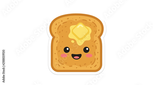 Happy Toast with Butter Sticker