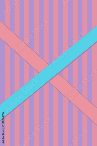 A playful pastel composition combines vertical lavender stripes with intersecting pink and cyan diagonal bars, offering a bold yet gentle backdrop for contemporary design projects.