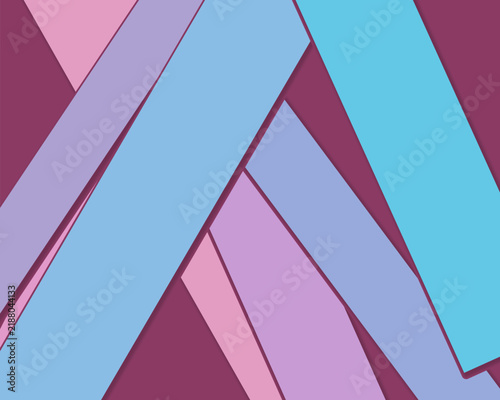 Overlapping diagonal bands in cyan, pink, lilac, and periwinkle create a lively modern composition for contemporary posters, technology branding, editorial layouts, and digital covers.