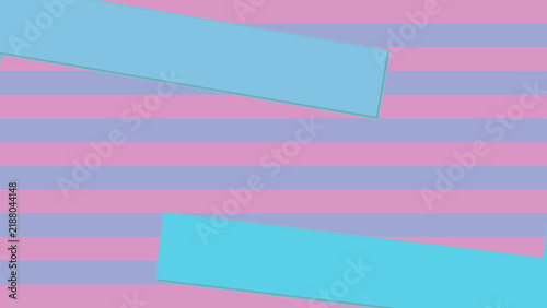 Soft pink and lavender horizontal stripes support bold cyan geometric accents, producing a playful retro-inspired abstract background for packaging, posters, and digital design.