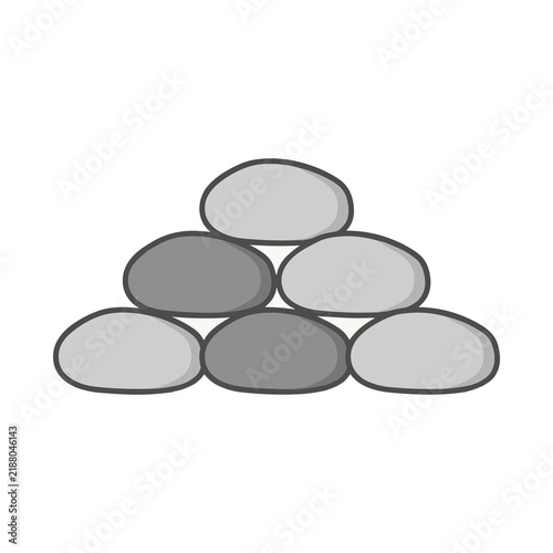 Stack of smooth gray stones