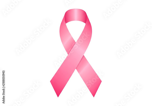 Pink awareness ribbon for breast cancer support