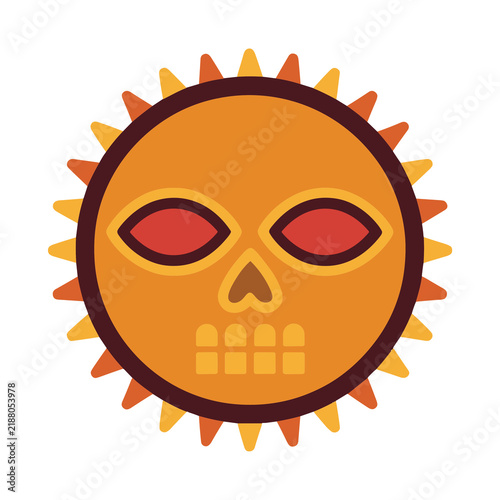 Konstfotografi Sun Skull Face Icon
