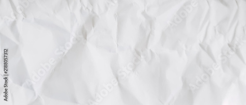 Crumpled White Paper Texture Background
