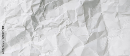 Crumpled White Paper Texture Background