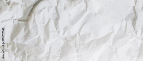 Crumpled White Paper Texture Background