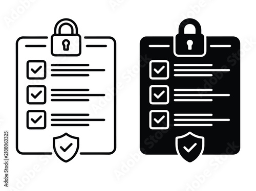 Verification Checklist Icons for Anti Money Laundering Compliance