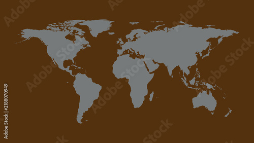 Flat world map 